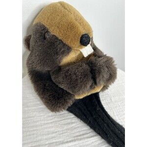 GOLF CLUB Head Cover Caddyshack Plush Gopher Beaver With Ball Sock Bottom Brown